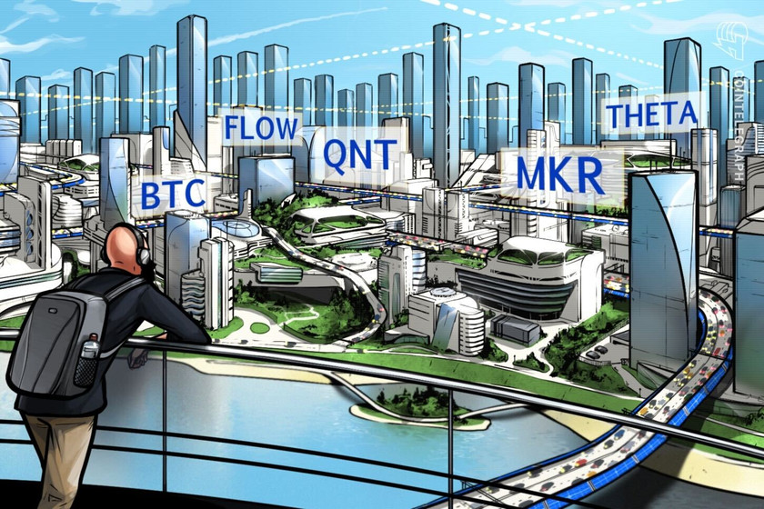 Top 5 cryptocurrencies to watch this week: BTC, FLOW, THETA, QNT, MKR